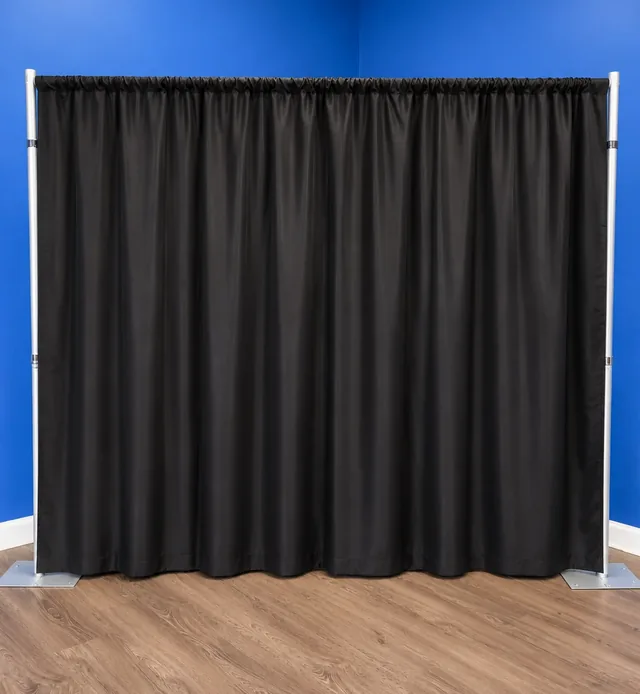 Black fabric backdrop