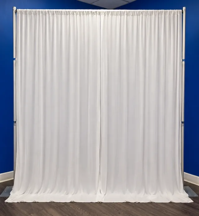 White fabric backdrop
