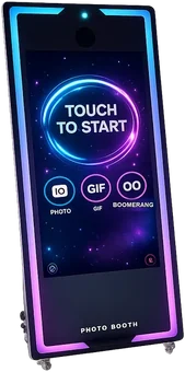 The Magic Mirror: a full-length mirror with a large touchscreen and a glowing LED frame